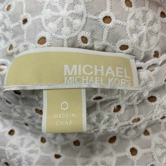 NWT MICHAEL MICHAEL KORS Eyelet Ruffled Midi Skirt, size 0 - Picture 5 of 15